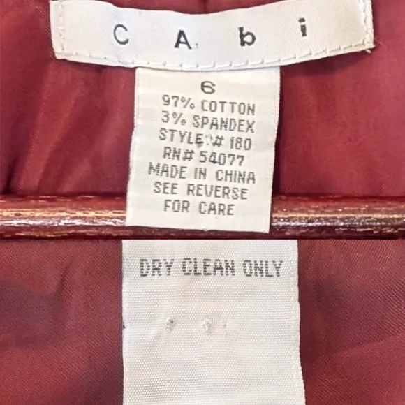 91% Cotton Vintage Cabi Red Embroidered Floral Velvet Whimsigoth 90s Blazer - Picture 4 of 16